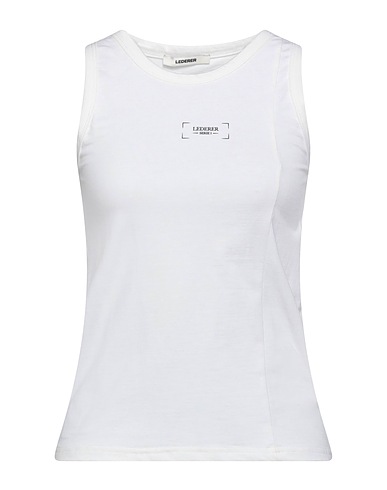 LEDERER Tank top Cream 100% Cotton