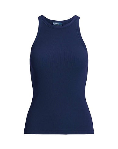 POLO RALPH LAUREN タンクトップ RIBBED COTTON TANK TOP
 ネイビー コットン 100%
