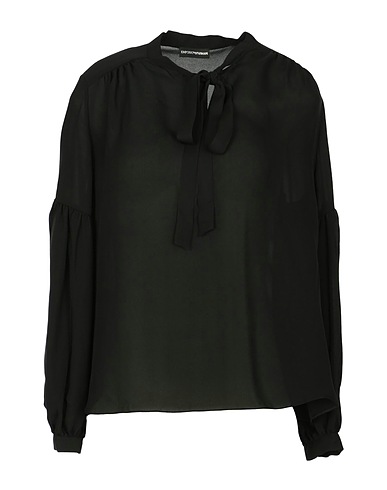 EMPORIO ARMANI Top Black 64% Viscose, 35% Polyamide, 1% Elastane