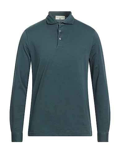 FILIPPO DE LAURENTIIS Polo shirt Deep teal 100% Cotton