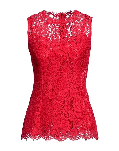 DOLCE&GABBANA Top Red 51% Cotton, 41% Viscose, 8% Polyamide