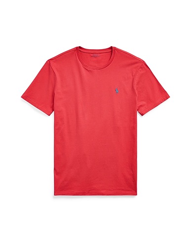 POLO RALPH LAUREN Basic T-Shirt CUSTOM SLIM FIT JERSEY CREWNECK T-SHIRT
 Antikrosa 100% Baumwolle