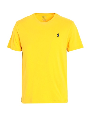 POLO RALPH LAUREN Basic T-Shirt CUSTOM SLIM FIT JERSEY CREWNECK T-SHIRT
 Gelb 100% Baumwolle