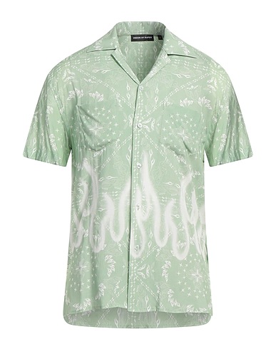 VISION OF SUPER Camicia fantasia Verde chiaro 100% Viscosa