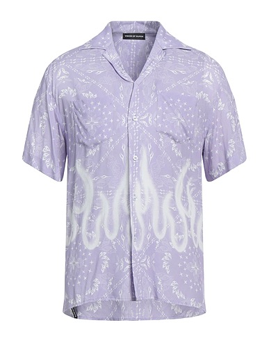 VISION OF SUPER Camicia fantasia Lilla 100% Viscosa