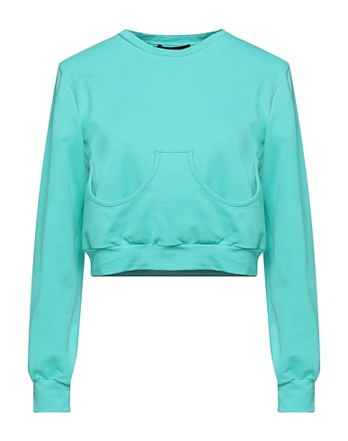 LES BOURDELLES DES GARÇONS Sweatshirt Turquoise 95% Cotton, 5% Elastane