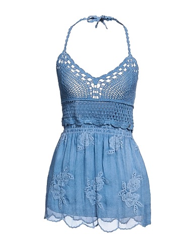 GUESS Top Slate blue 75% Viscose, 25% Silk