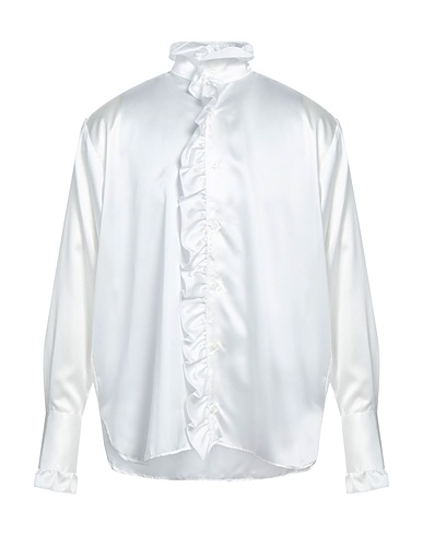 GCDS Solid color shirt White 100% Polyester