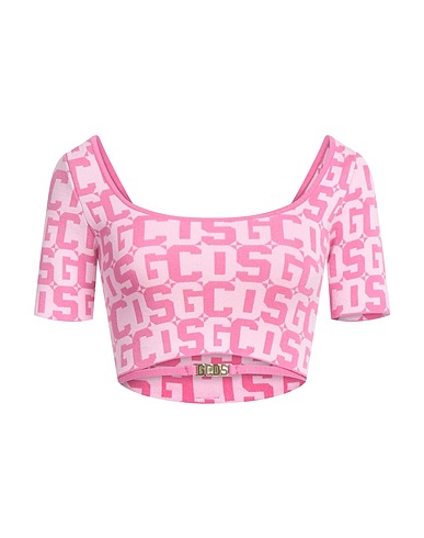 GCDS Off-the-shoulder top Pink 89% Viscose, 8% Polyamide, 3% Elastane