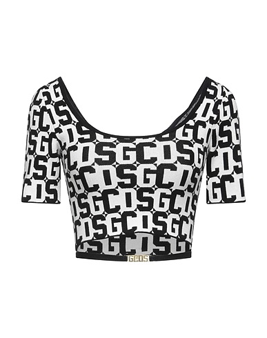 GCDS Off-the-shoulder top Black 89% Viscose, 8% Polyamide, 3% Elastane