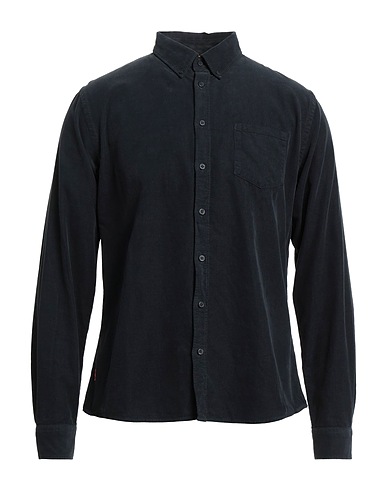 SUN 68 Solid colour shirt Charcoal 100% Cotton