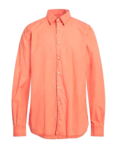 ASPESI Solid color shirt Orange 100% Cotton