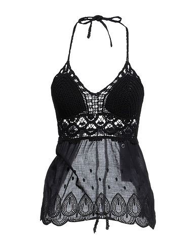 GUESS Elegante Top Schwarz 95% Baumwolle, 5% Polyamid