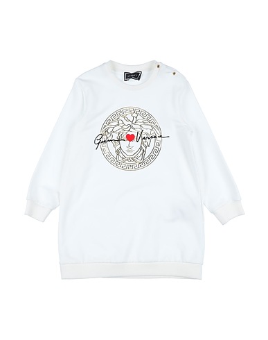 VERSACE YOUNG Dress Ivory 94% Cotton, 6% Elastane