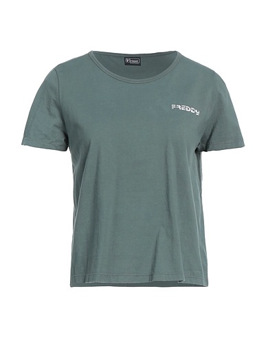 FREDDY T-shirt Dark green 100% Cotton