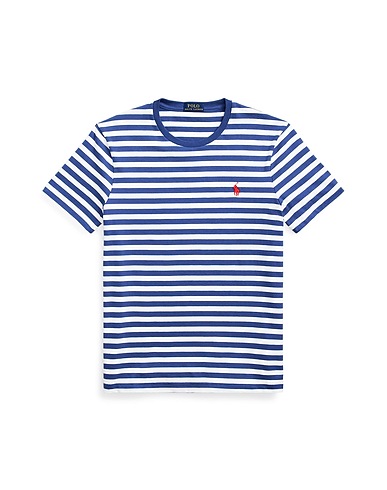 POLO RALPH LAUREN T-shirt CUSTOM SLIM FIT STRIPED JERSEY T-SHIRT
 Blue 100% Cotton