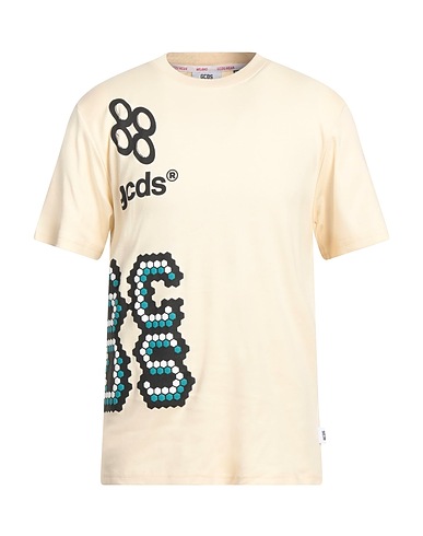 GCDS T-shirt Cream 100% Cotton