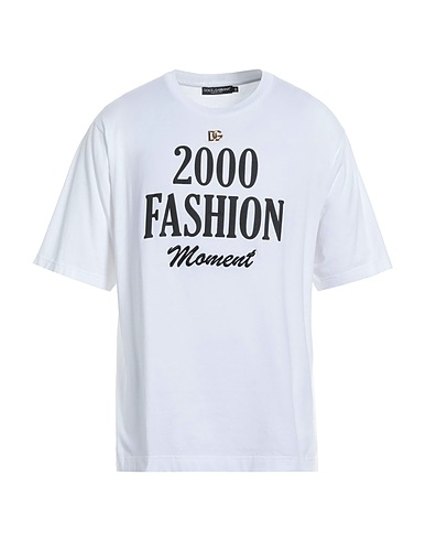 DOLCE&GABBANA T-shirt White 100% Cotton, Bronze, Viscose