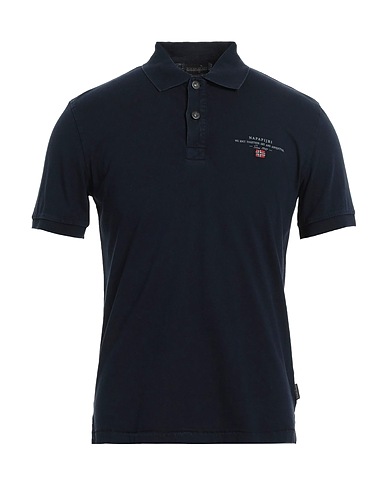 NAPAPIJRI Polo shirt Midnight blue 100% Cotton