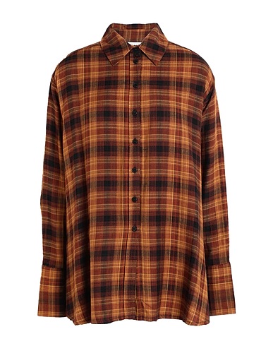 TOPSHOP Patterned shirts & blouses Brown 76% Viscose, 24% Cotton