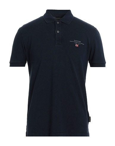 NAPAPIJRI Polo shirt Midnight blue 100% Cotton