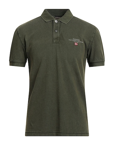 NAPAPIJRI Polo Verde militare 100% Cotone
