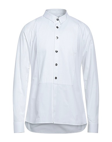 BALMAIN Solid color shirt White 100% Cotton