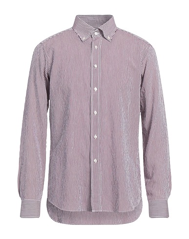 ROBERT FRIEDMAN Striped shirt Chocolate brown 85% Viscose, 15% Polyamide