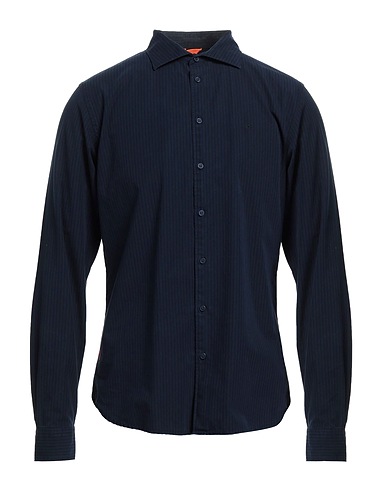 SUN 68 Camicia a righe Blu notte 100% Cotone