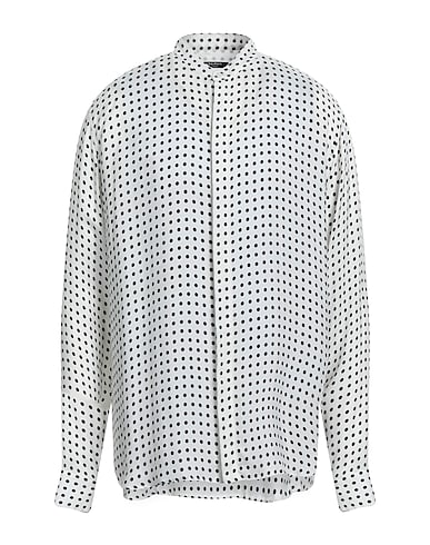BALMAIN Patterned shirt White 100% Cupro