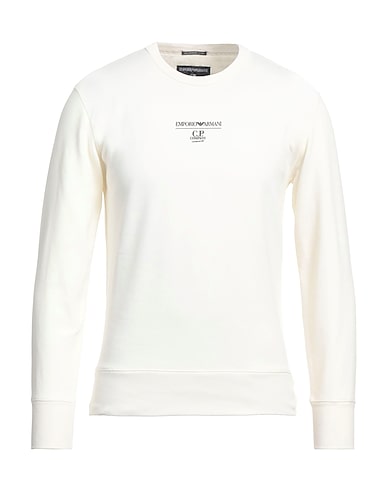 EMPORIO ARMANI for C.P. COMPANY Sweatshirt Ivory 100% Cotton