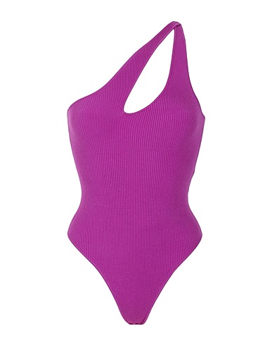 8 by YOOX TOPWEAR VISCOSE BLEND KNIT ONE SHOULDER TANK TOP BODY
 Viola 83% Viscosa, 15% Poliammide riciclato, 2% Elastan