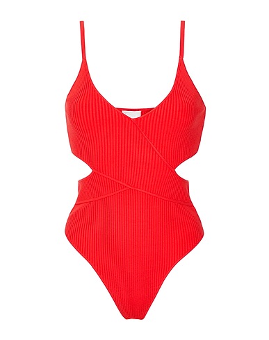 8 by YOOX TOPWEAR VISCOSE BLEND KNIT CUT OUT BODY
 Red 83% Viscose, 15% Recycled polyamide, 2% Elastane