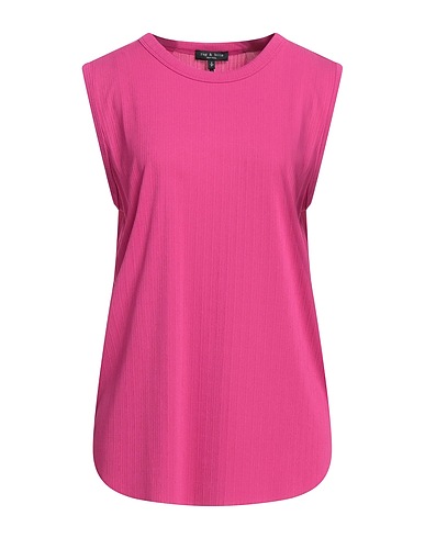 RAG & BONE Basic T-shirt Magenta 95% Polyester, 5% Synthetic fibers