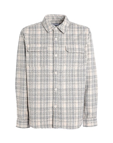 TOPMAN Patterned shirt Cream 89% Synthetic fibers, 4% Viscose, 4% Wool, 3% Cotton