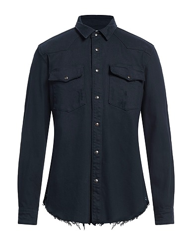 OFFICINA 36 Denim shirt Midnight blue 100% Cotton