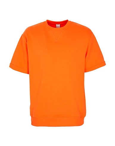 8 by YOOX 트레이닝 상의 HEAVY ORGANIC COTTON OVER-SIZE T-SHIRT
 오렌지 100% 코튼