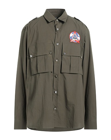 BALMAIN Shirts Military green 100% Cotton