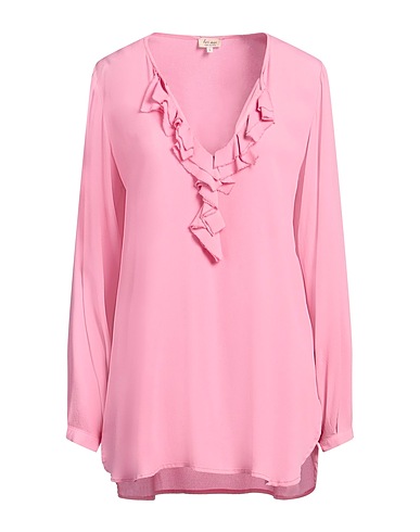 HER SHIRT HER DRESS Top Rosa 60% Viscosa, 40% Seta