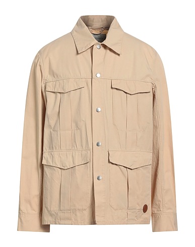 TRUSSARDI Solid color shirt Beige 100% Cotton