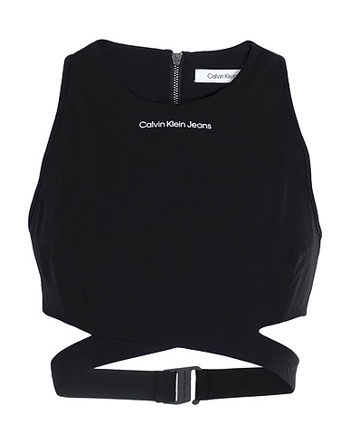 CALVIN KLEIN JEANS Cropped Top Schwarz 85% Polyamid, 15% Elastan