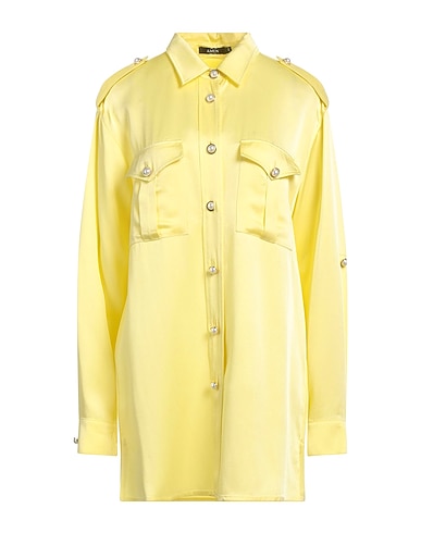 AMEN Solid color shirts & blouses Yellow 58% Acetate, 42% Viscose