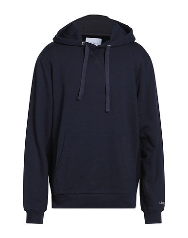 LES DEUX Hooded track jacket  Navy blue 100% Cotton
