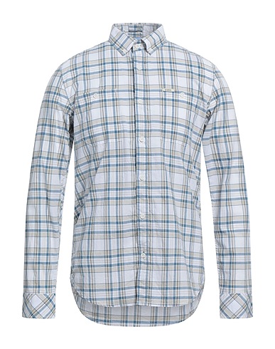 GARCIA Kariertes Hemd Hellblau 100% Baumwolle