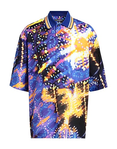 DOLCE&GABBANA Patterned shirt Purple 100% Cotton