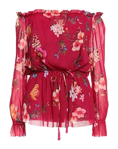 FUZZI Off-the-shoulder top Fuchsia 100% Polyamide