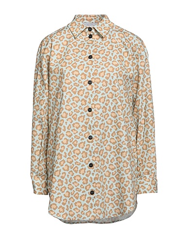 TASCH Milano Patterned shirts & blouses Light green 96% Cotton, 4% Elastane