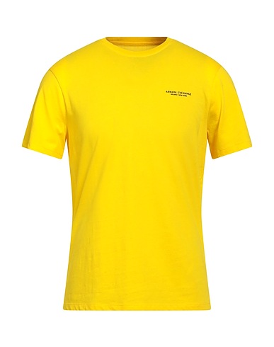 ARMANI EXCHANGE Basic T-shirt Yellow 100% Cotton
