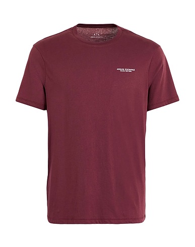 ARMANI EXCHANGE T-shirt Bordeaux 100% Cotone