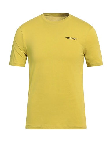 ARMANI EXCHANGE Basic T-Shirt Lime green 100% Cotton
